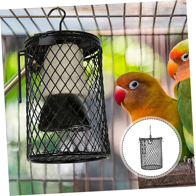 Lamp Mesh Cover for Reptile Heating Light Insulation Lampshade for Turtle Lizard and Cages Design to Prevent Burns and Pet Safety