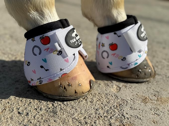 TGW RIDING 2520D Horse Bell Boots No-Turn Horse Bell Boots, Equine Ballistic Hoof Overreach Bell Boot, Pair