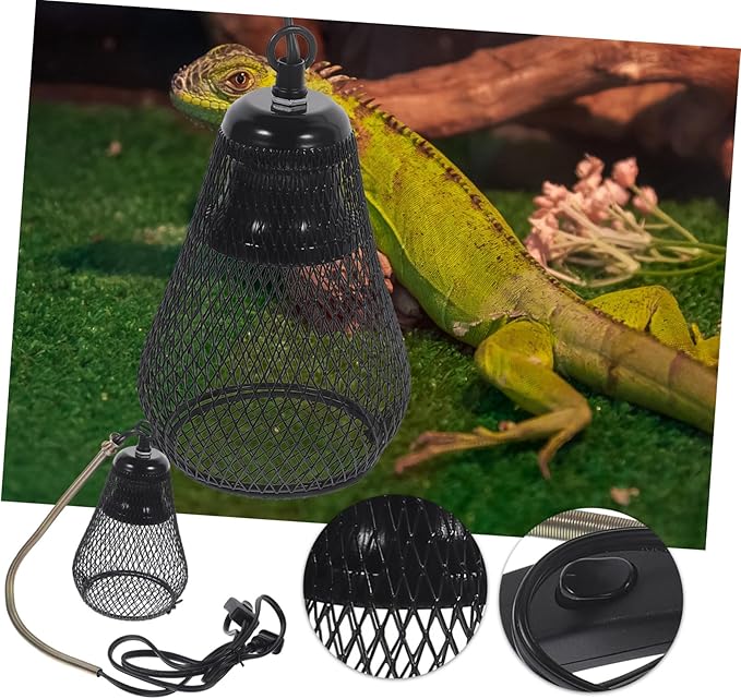 Kisangel Heat Lamp Mesh Cover for Reptiles Safety Scald Protection Lamp Bulb Lampshade for Snake Enclosure