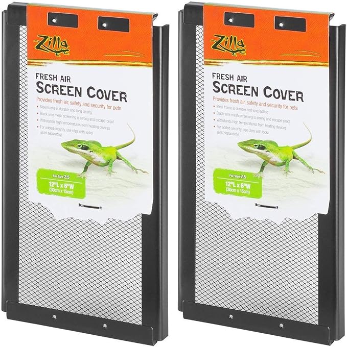 Zilla 2 Pack of Fresh Air Screen Covers, 12-Inch X 6-Inch Each
