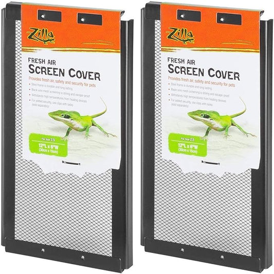 Zilla 2 Pack of Fresh Air Screen Covers, 12-Inch X 6-Inch Each