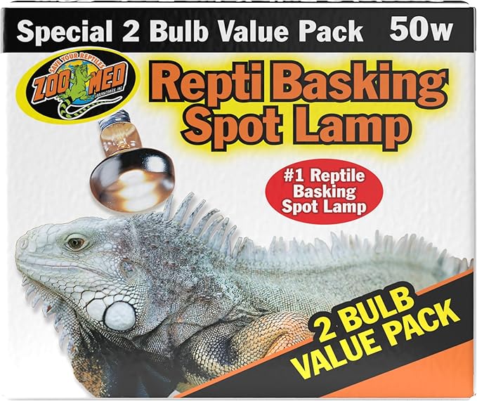Zoo Med Basking Spot Lamp 50w - 2 Bulb Value Pack