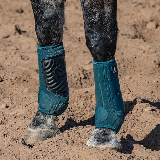 Classic Equine Legacy2 Support Boots, Front, Dragonfly Green, Small