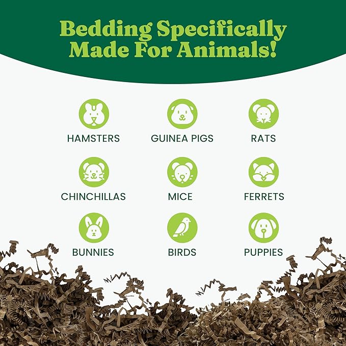 ECO BEDDING FiberCore, Dust Free Paper Bedding for Small Pets and Birds, 10 lb. Natural (expands to 250L)