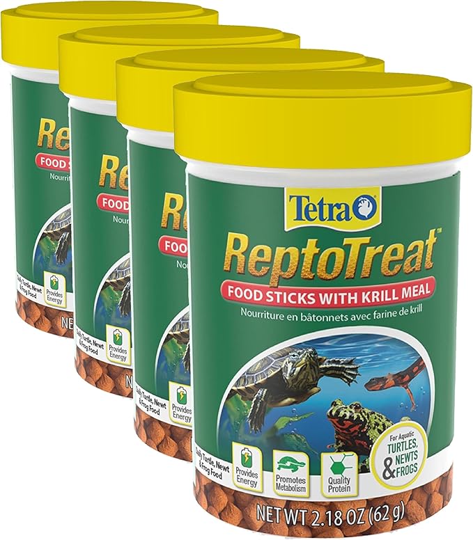 Tetra TetraFauna ReptoTreat Suprema 2.18 Ounces, Food Supplement for Aquatic Turtles, Newts and Frogs, (Pack of 4)