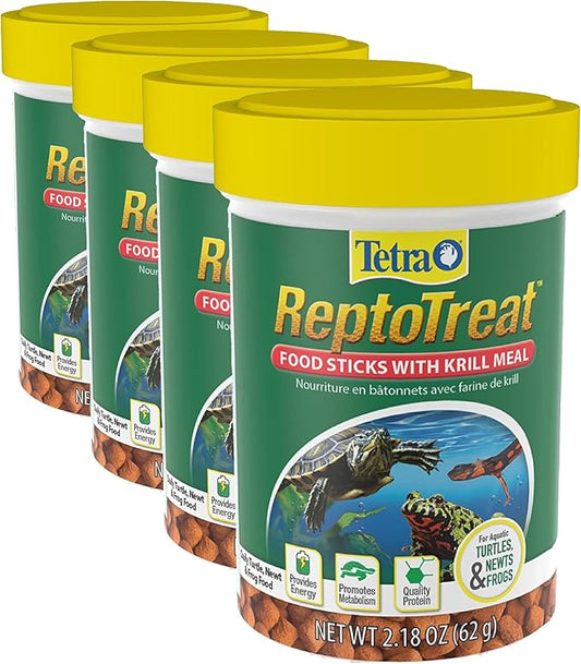 Tetra TetraFauna ReptoTreat Suprema 2.18 Ounces, Food Supplement for Aquatic Turtles, Newts and Frogs, (Pack of 4)