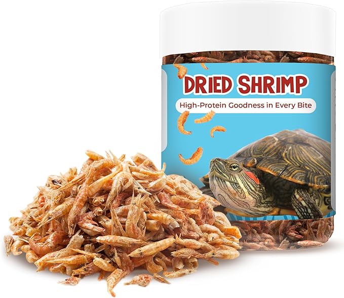 JOR Dried Shrimps for Turtle, Freeze-Dried High Protein, Low Fat Snack for Shell Growth & Energy, Easy-Chew Treat for Tropical Fish, Reptiles, Amphibians & Other Aquarium Pets, 1 oz