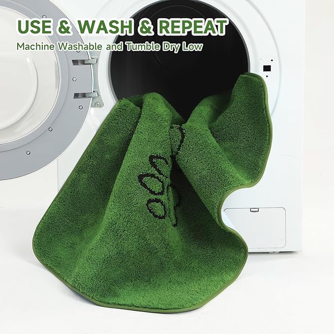 Homimp Washable Pee Pads for Dogs, 2 Pack Super Absorbent Reusable Puppy Pads,Green Long Wool Fake Grass for Potty Training, Upgrade Non-Slip and Leak-Proof,Floor,Couch,Bed and Crate,Green 34"×72"