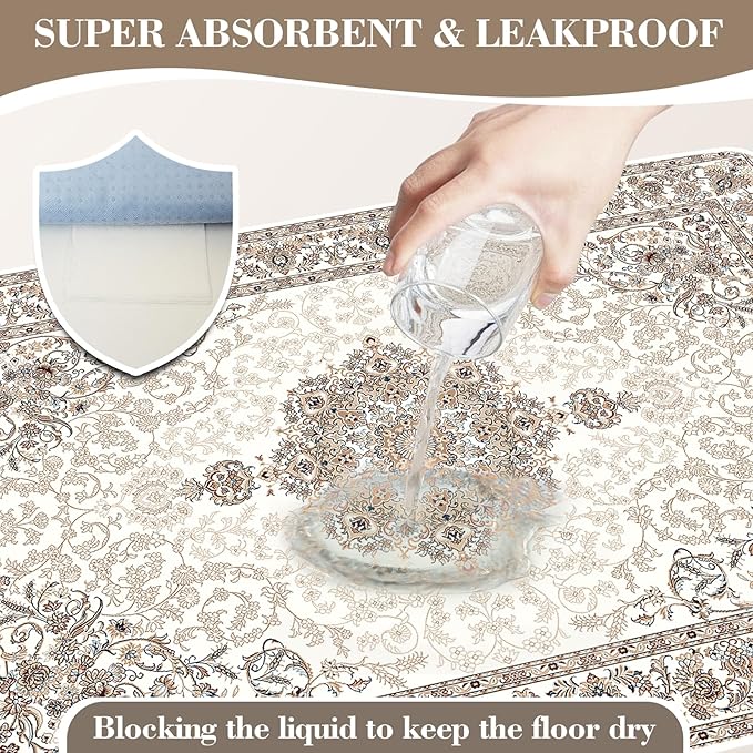 Dogcator Washable Pee Pads for Dogs, Reusable Dog Training Pads. 54''x72'' Super Absorbent Dog Rugs, Non-Slip and Leakproof Pee Mat for Dogs, Large Whelping Pads for Crates and Floors