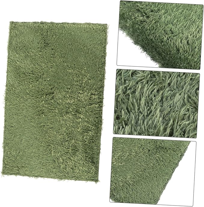 Abaodam 2pcs Reptile Decor Lizard Carpet Moss Reptile Mat Snake Tank Liner Washable Reusable