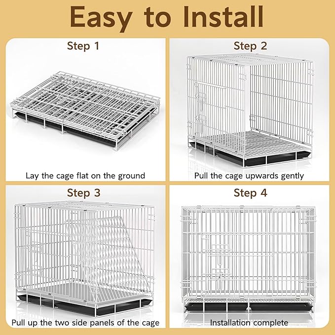 Small Animal Cage Indoor, Hamster Cage with Water Bottle & Food Bowl & Washable Small Nest, Guinea Pig Cage for Ferret, Chinchilla, Bunny, Kitten, Hedgehog, Squirrel, Rat, Rabbit