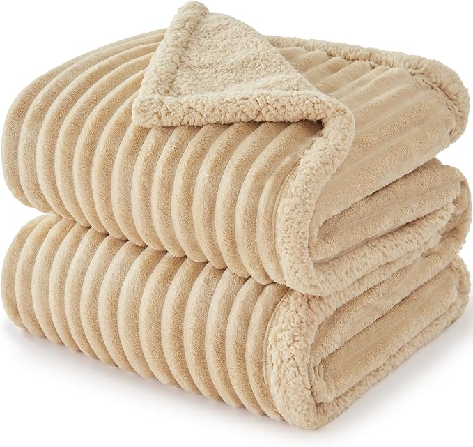 AIPERRO Waterproof Dog Blanket for Large Dogs, Washable Soft Puppy Cat Blanket Flannel Cotton Velour for Sofa Couch Protector, Comfort & Security Reversible Bed Protection for Pet, 40"X50", Khaki