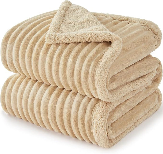 AIPERRO Waterproof Dog Blanket for Small Dogs, Washable Soft Puppy Cat Blanket Flannel Cotton Velour for Sofa Couch Protector, Comfort & Security Reversible Bed Protection for Pet, 25"X35", Khaki