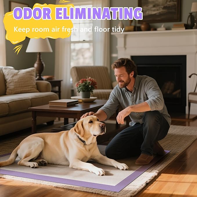 Lavender Scented Super Absorbent & Leak-Proof Puppy Pads, 30"x36" Odor Control Pet Training Dog Pee Pads, Thicken Quick Dry Pee Pads, Potty Training Pads for Dogs Cats, 30Counts