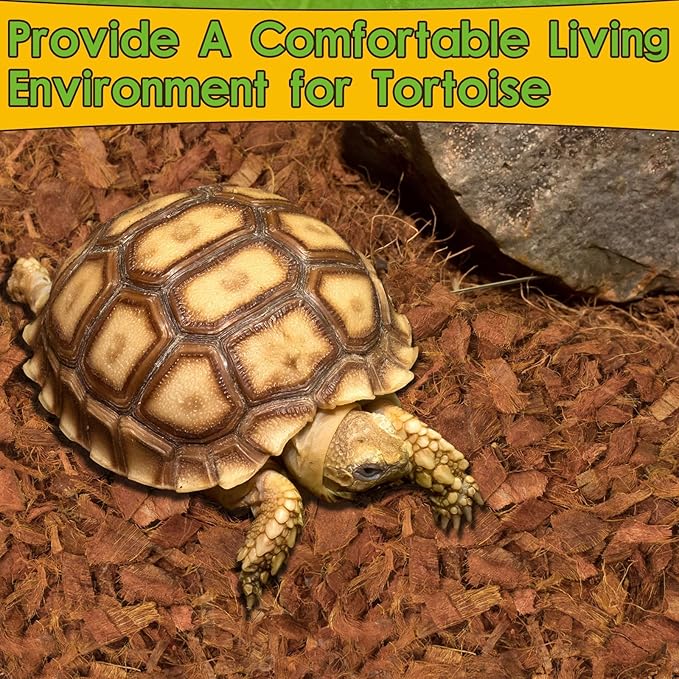 Halatool 6 Pack Compressed Coconut Chips Substrate for Reptiles, Natural Coconut Husk Bedding Coco Coir Chips Terrarium Substrate for Reptiles Ball Python Frog Snake Gecko Hermit Crab Tortoise