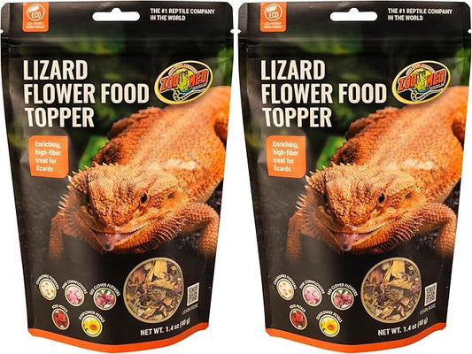 Zoo Med Flower Food Topper - Lizard - 1.4 oz, Assorted (Pack of 2)