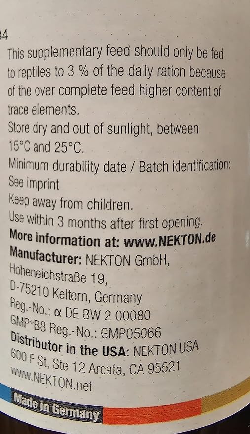 Nekton-Rep Calcium-PUR+ Calcium Preparation for All Reptiles and Amphibians 65gm / 2.29oz
