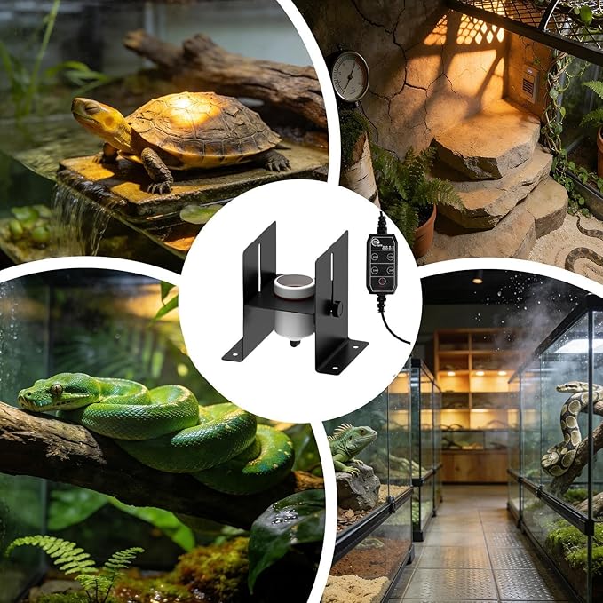 Adjustable Light Holder - Adjustable Height Terrariums Socket with Timer, Terrarium Heat Lamp Holder for Gecko Lizard Amphibians Tortoise Bearded Dragons Leopard Geckos Horned Frogs