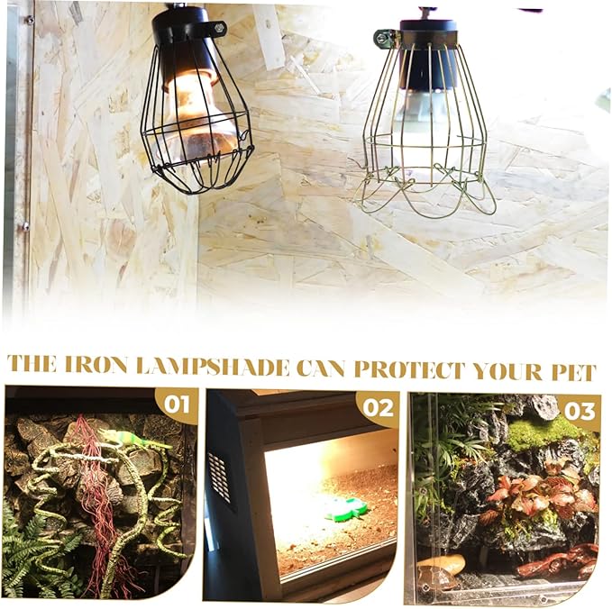 BESPORTBLE 2pcs High Strength Scalding Heat Lamp Guard Reptile Box Lamp Cover Heat Dissipation Mesh