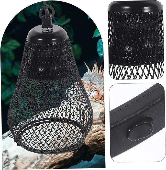 Reptile Heating Lamp Shade Scald Mesh Cover for Reptile Pet Lamps Durable Design Easy Installation Compatible with Various Bulbs for Turtles Rabbits Hamsters