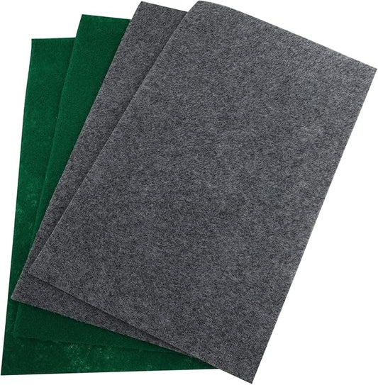 Totority 4pcs Reptile Carpet for Terrarium Snake Bedding Mat Washable Substrate Strong Water Permeability for Lizard and Tortoise Enclosures Gray Green
