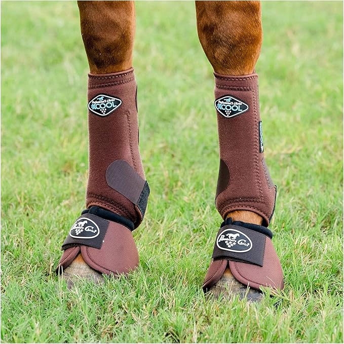 Professional's Choice 2XCOOL Sports Medicine Horse Boots | Protective & Breathable Design for Ultimate Comfort, Durability & Cooling in Active Horses | 2 Pack Small Chocolate