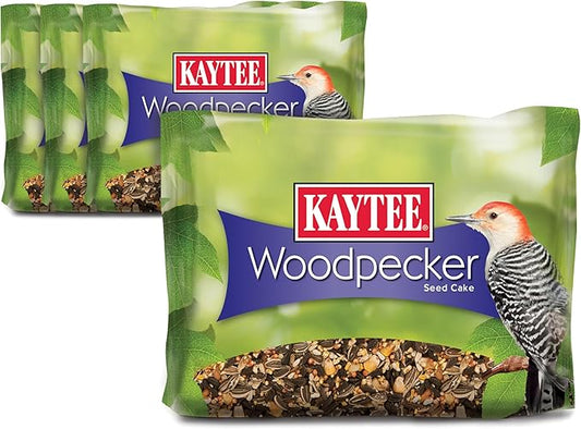 Kaytee Woodpecker Seed Cake, Wild Bird Food, 1.85 Pounds, 4 Count