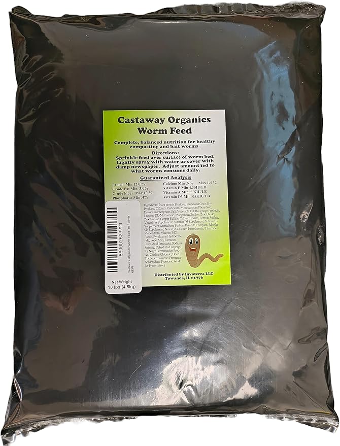 Worm Food for All Composting and Bait Worms (10 Pounds)