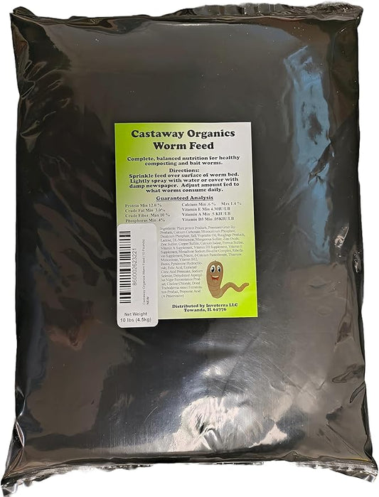 Worm Food for All Composting and Bait Worms (10 Pounds)