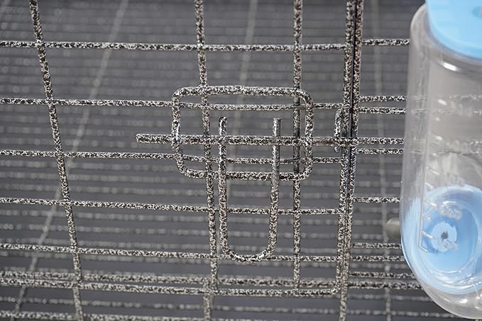 Stackable Rabbit Cage with Feeder and Water Bottle, 24 x 24 x 16 inches, Guinea Pig Ferret Bunny Hutch (1)