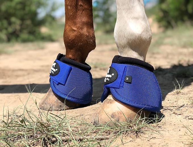 TGW RIDING 2520D Horse Bell Boots No-Turn Horse Bell Boots, Equine Ballistic Hoof Overreach Bell Boot, Pair
