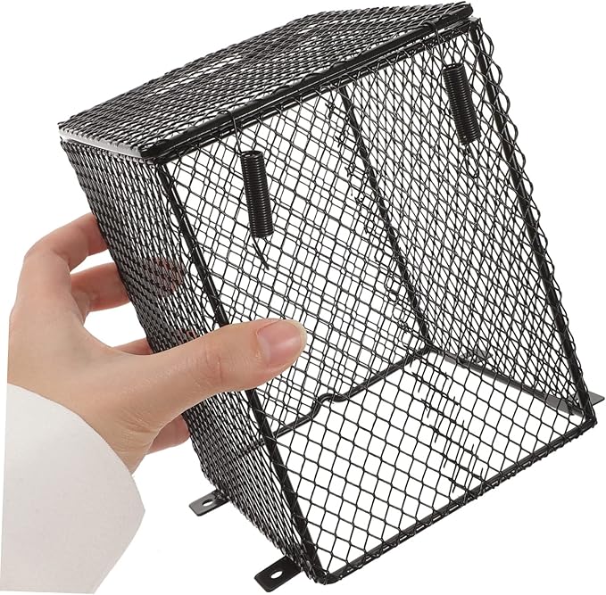 SUPVOX Bird Cage Lamp Cover Mesh Lampshade for Reptiles Easy Installation High-Temperature Protects Pets from Burns Suitable for Turtles Hamsters and Birds