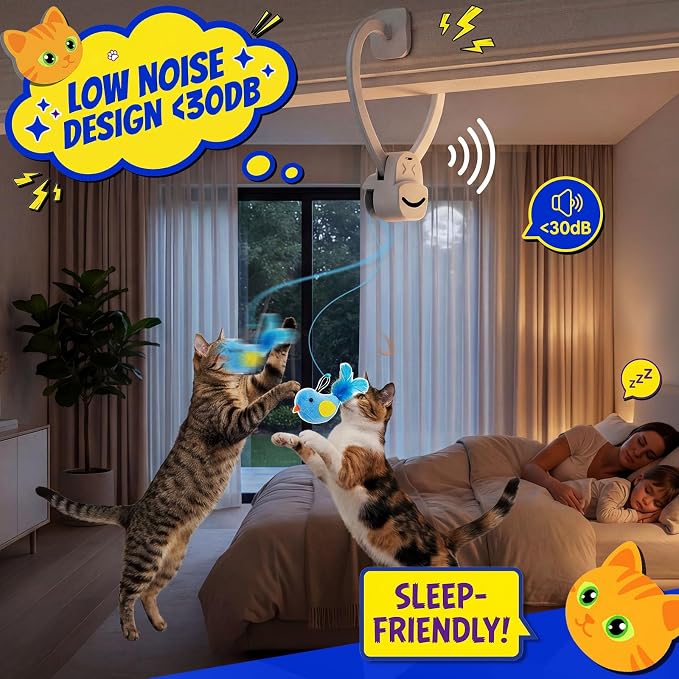 CATPICK Interactive Doorway Cat Toy, No-Adhesive Clip-On for Indoor Cats - Image 6