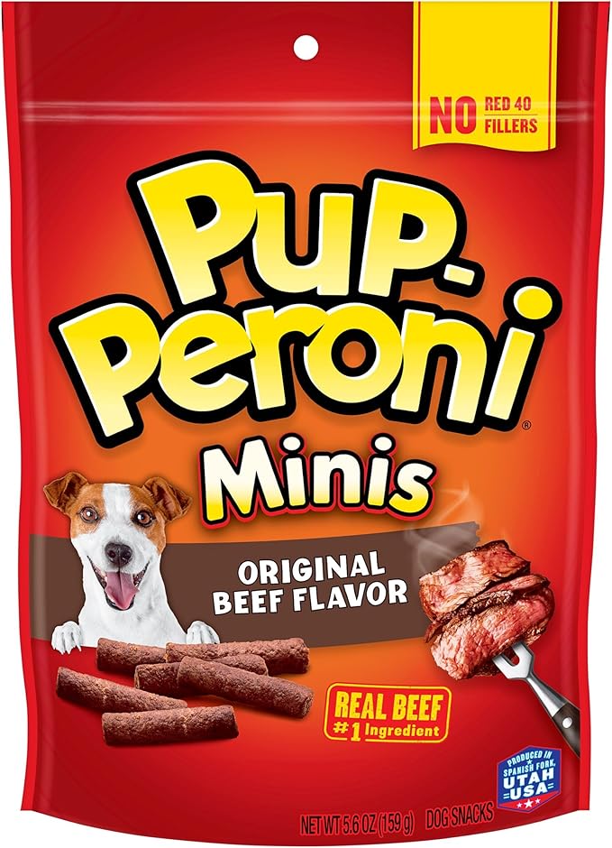 Pup-Peroni Minis Original Beef Recipe Dog Treats, 5.6 Oz. Bag, (Pack of 8)