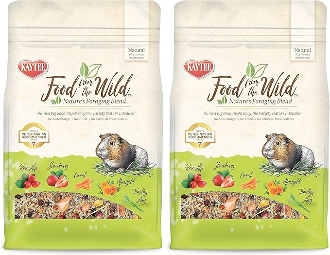 Kaytee Food from The Wild Natural Pet Guinea Pig Food,4 Pound,(Pack of 2)