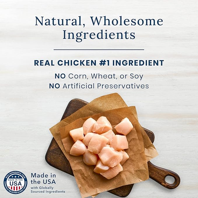 Blue Buffalo True Chews Premium Morsels Natural Dog Treats, Chicken 11 oz Bag 1 Count (Pack of 6)