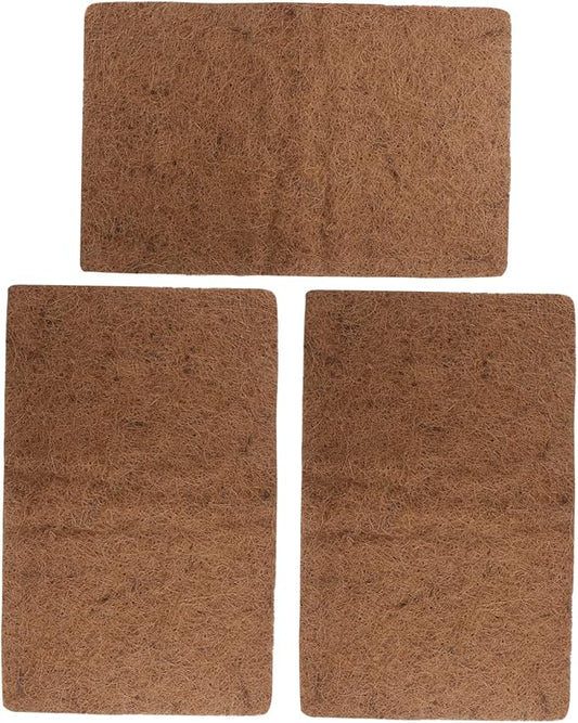 BESPORTBLE 3pcs Reptile Tank Substrate Liners Coconut Fiber Mat Reptile Bedding Supplies Mat