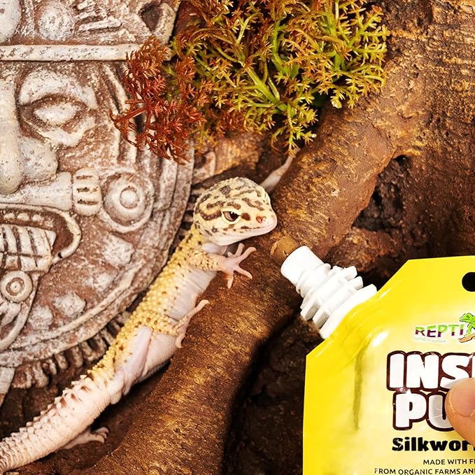 Gecko Food Insect Puree, Silkworm Paste Reptile Food Made with Fresh Insects