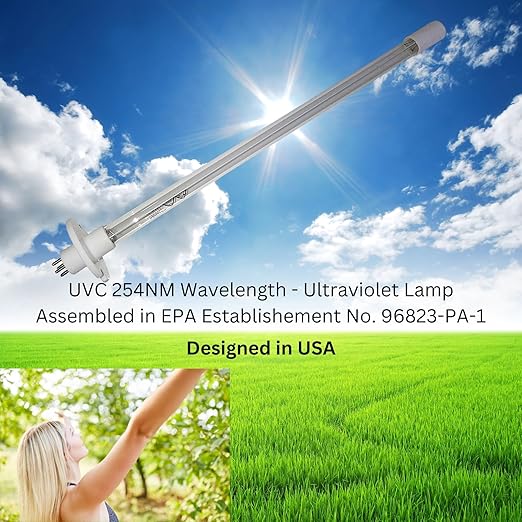 GTUVL Equivalent UV Bulb | Compatible with Magnetic Bracket System | 17W 14.5" Quartz Ultraviolet Lamp | 4-Pin with O-Ring | High Performance Replacement | Designed in USA