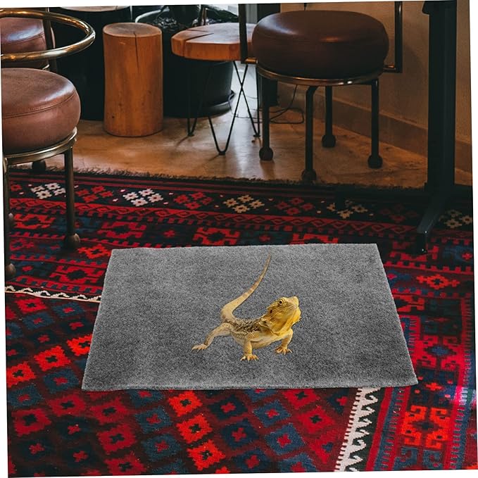 2PCS Reptile Mat Wear-Resistant Tortoise Bedding and Convenient Snake Carpet for Lizards Geckos and Terrapins Moisture-Absorbing Terrarium Accessory