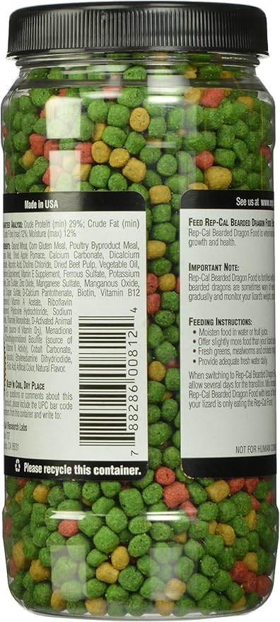 Rep-Cal Srp00812 Juvenile Bearded Dragon Pet Food, 6-Ounce