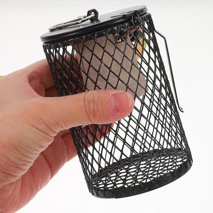 Reptile Heat Lamp Guard and Heating Lamp Shade US Plug Anti-scalding Net for Turtle Lizard Parrot Cage for Terrarium Heating and Basking