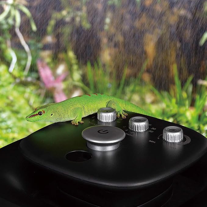 REPTI ZOO 10L Reptile Mister Fogger Terrariums Humidifier Extremly High Pressure Silent Pump Fog Machine Misting Rainforest Sprayer System Tank with 4PCS Nozzles for a Variety of Reptiles/Amphibians