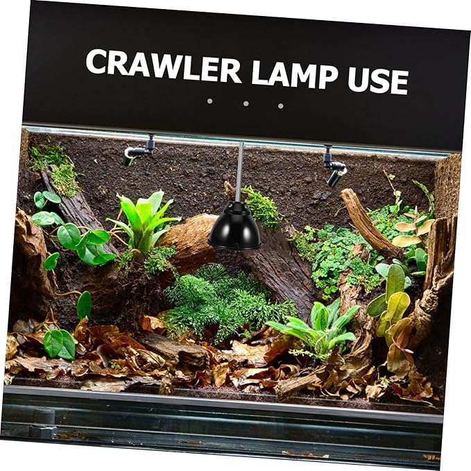 Ciieeo 1set Aluminum Dome Heat Lamp Shade for Reptiles Safety Cover Scald for Lizard Snake and Turtle Habitats Reflector