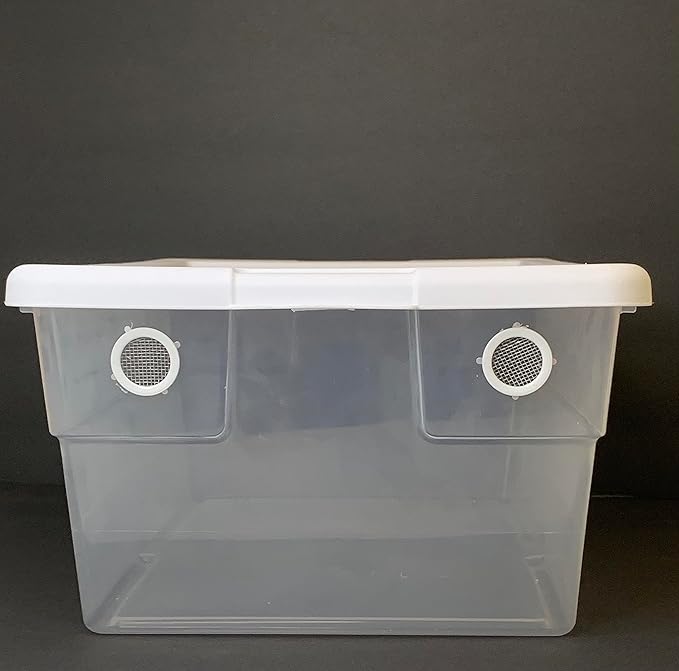 Vented Vivarium 16 Quart Container with 2 Vent Terrarium for Isopods, Reptiles, Scorpions, and Other Invertebrates