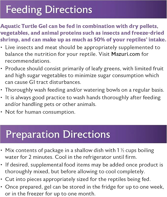 Mazuri | Aquatic Turtle Food | Easy-to-Serve Gel | Freshwater Formula- 8 Ounce (8 oz) Bag