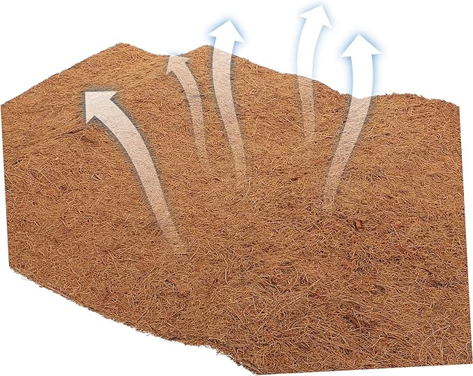 Happyyami Natural Coconut Fiber Reptile Bedding Liner Terrarium Mat for Turtles Lizards and Snakes Breathable Coconut Substrate for Reptile Habitat Care