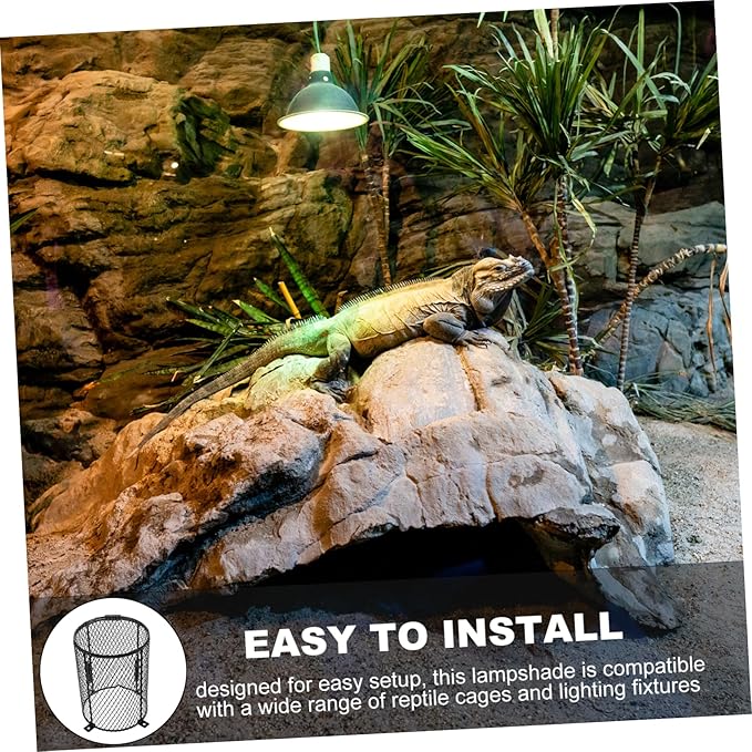 Alipis Leopard Gecko Heat Lamp Reptile Pet Heating Lamp Head Removable Lampshade Cover