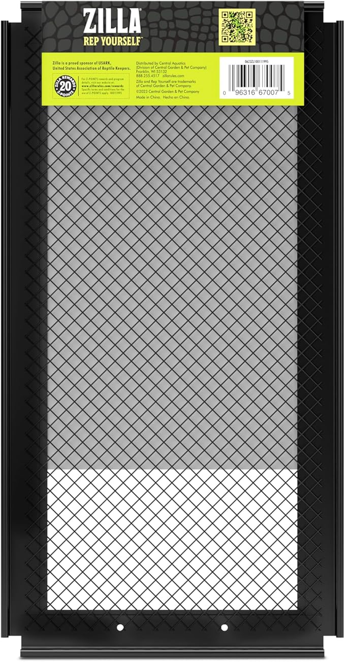 Zilla Fresh Air Screen Cover, Secure and Durable Metal Mesh Cover for Reptile Terrariums, 12 x 6 Inches