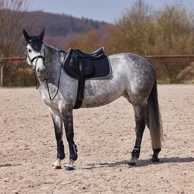 HORZE Adepto Fetlock Boots - Dark Navy - Cob